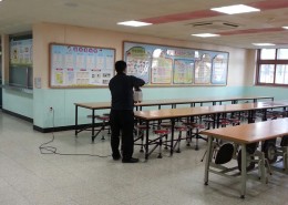 학교 식당 u l v 소독