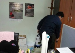 사무실 방역 시행중....